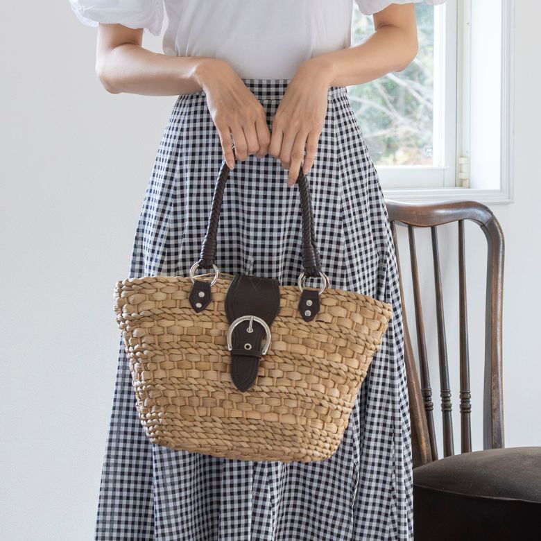 【自然を感じる かごバッグ】 天然素材 手編み 大きめ トートバッグ 春 夏 バッグ バック ショルダーバッグ 207