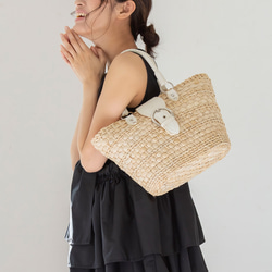 【在庫処分 50％OFF】かごバッグ 天然素材 大人かわいい カゴバック 巾着 トート 夏 ショルダー 207 12枚目の画像