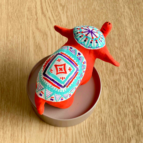 手作りの置物 サーカスの人気者 象【手作り人形】【置物】 立体・オブジェ まるすえ