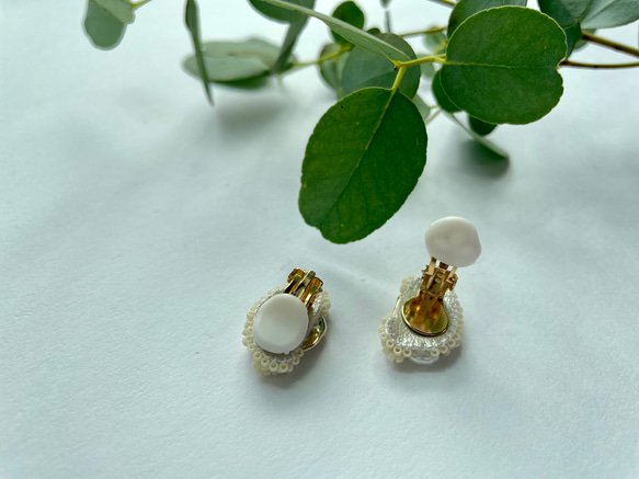 ビーズ刺繍アクセサリー/ビーズアクセサリー/イヤリング/入園式/入学式/結婚式/ウェディング/セレモニー/小ぶり/ピアス 14枚目の画像