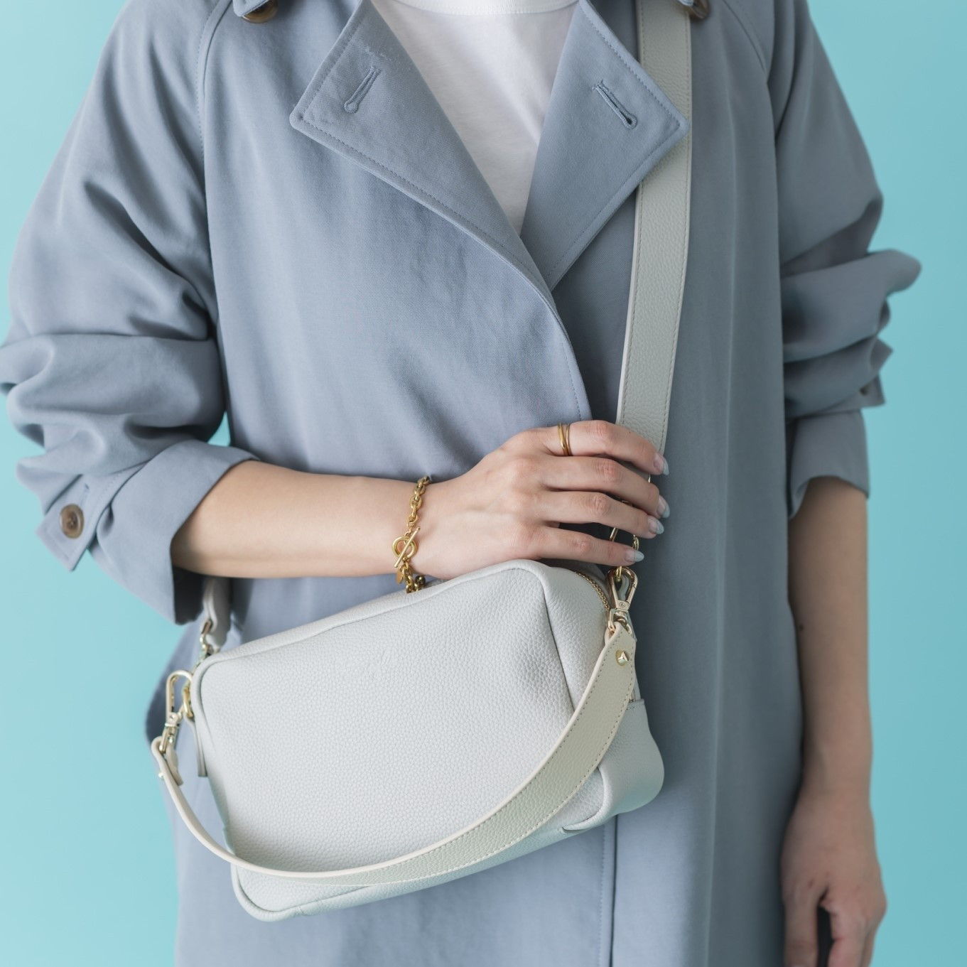 SALE Beurre/ブール　カスタムショルダー　ライトブルー 10,395円