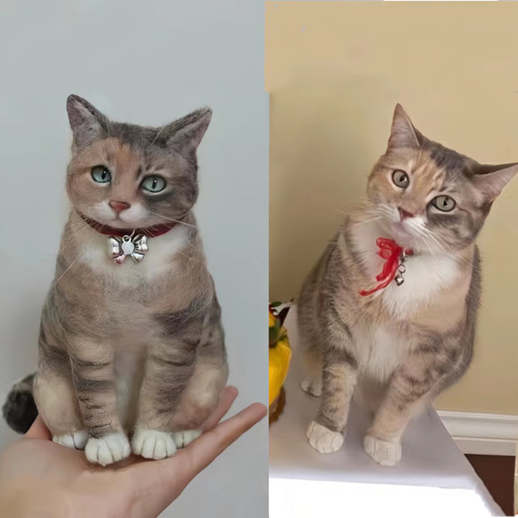 オーダーメイド ペット】羊毛 フェルト オーダー 猫 うちの子