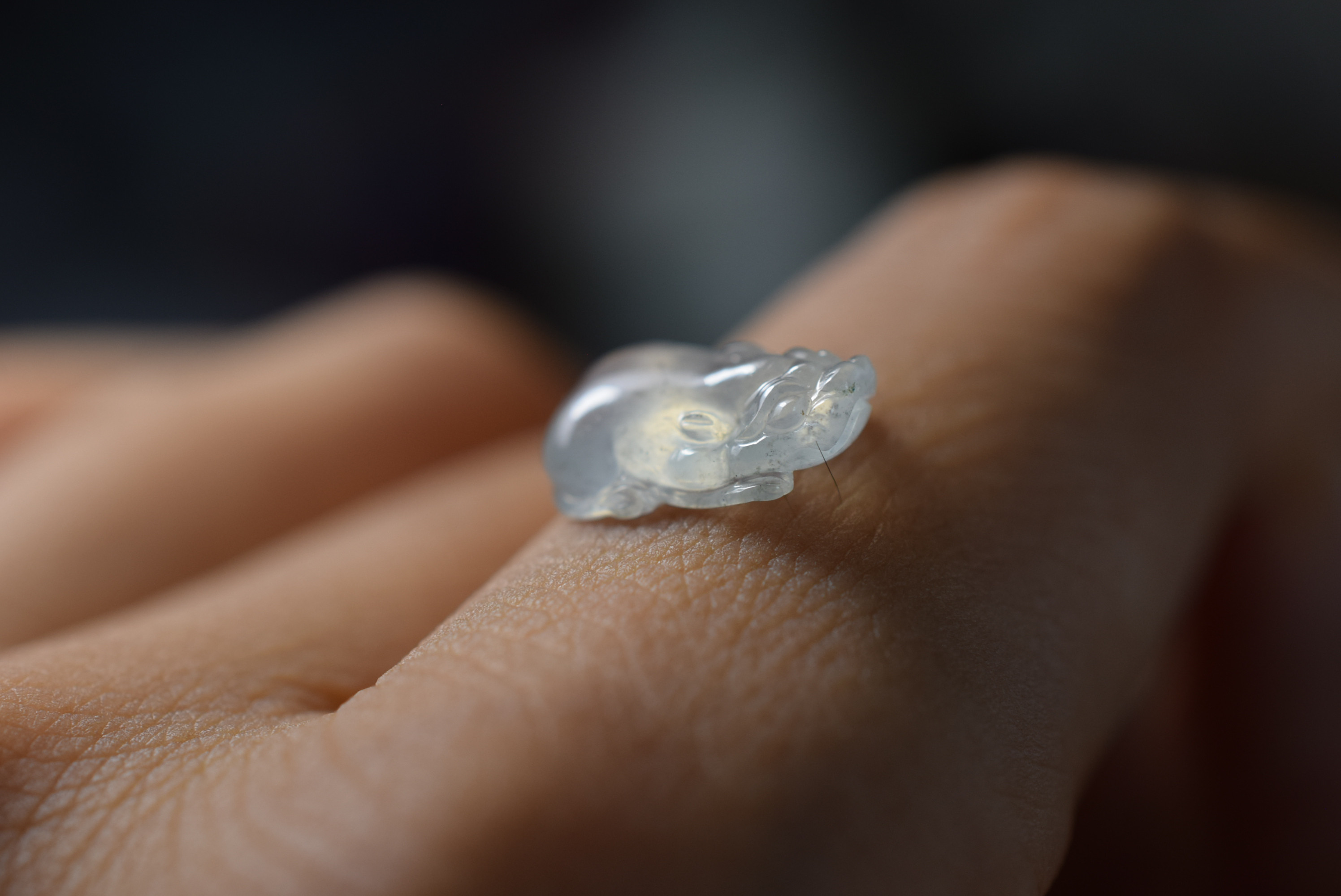 R23-86 美品 ミャンマー産 天然 A貨 氷種 本翡翠 貔貅 ひきゅう ルース