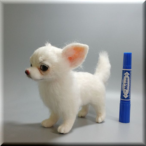 新品】☆羊毛フェルト☆ぴのきち☆6.0cmのチワワちゃん☆ 犬
