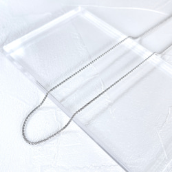 ミニ十字架・セントベネディクト（ホワイト）ネックレスSilver・ベネチアンチェーン50cm・サージカルステンレス製 10枚目の画像