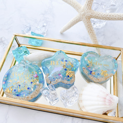 セミオーダー】型から選べる☆シェイカーレジンキーホルダー 名入れや