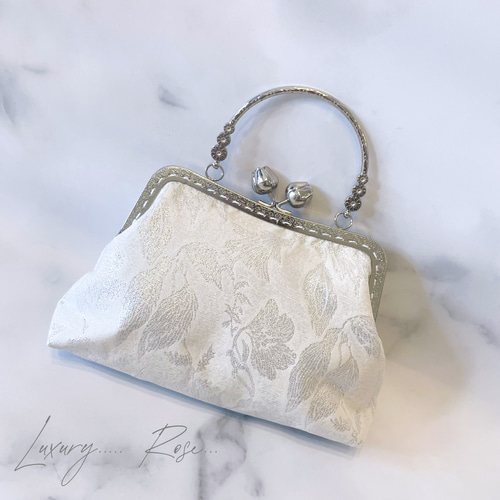 レア♡フランスアンティークミニチュアハンドバッグフォトシルバープレート