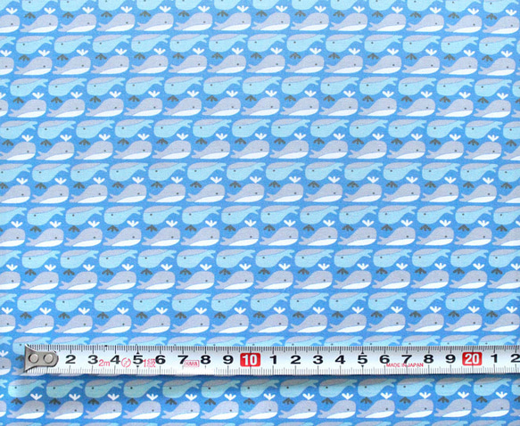 カットクロス Paintbrush Studio Fabrics Animal Alphabet Whale 3枚目の画像