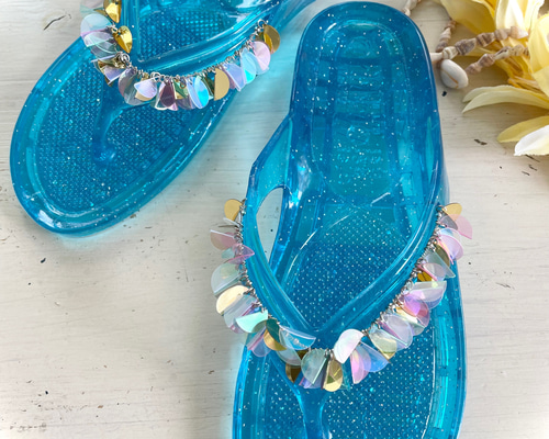 ラメ入りハンドメイド・サンバ用サンダル ラメ入りハンドメイド・サンバ用サンダル｜