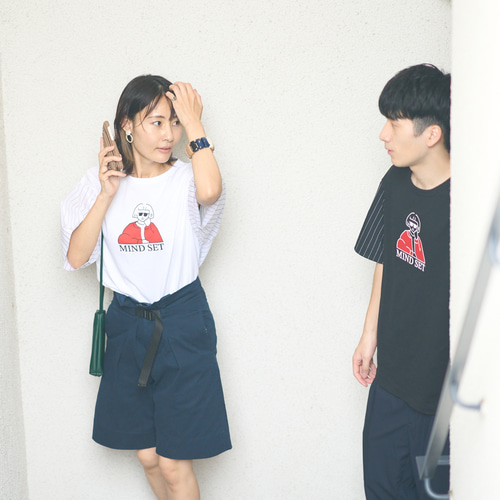 ENNOY ネイビー ショートパンツ ウエストベルト付き ウエストベルト付きベイカー ショートパンツ（ネイビー） | もり