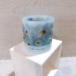 Botanical flower candle 人気のデルフィニウム‼︎ LEDティーライトキャンドル付き 送料無料 2枚目の画像