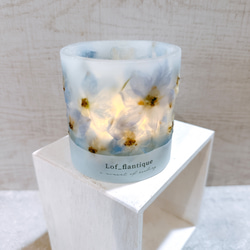 Botanical flower candle 人気のデルフィニウム‼︎ LEDティーライトキャンドル付き 送料無料 5枚目の画像
