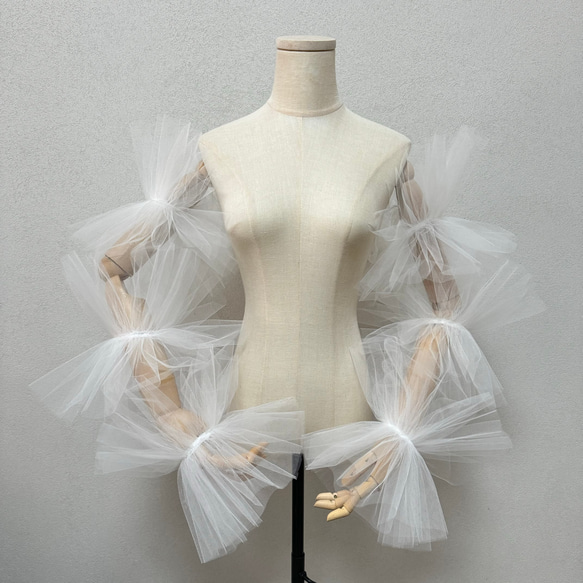 ウェディング　ドレス　チュールトップス　袖　お色直し zp003.jpg