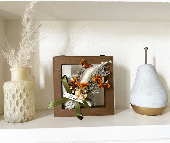 1点限定販売☆インテリア ドライフラワー フレーム 壁掛け 置物