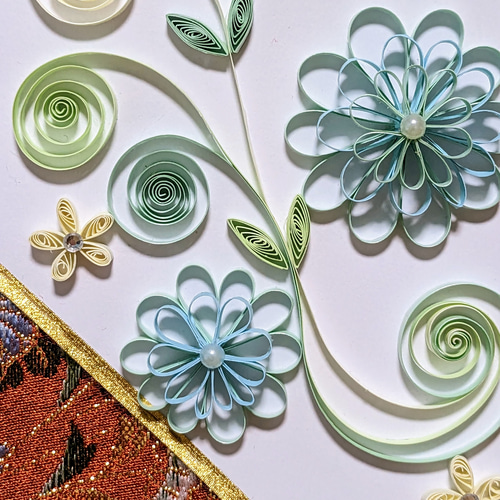 クイリング/ご祝儀袋/ウエディング/ペーパーフラワー クイリング/ラプンツェル風/御祝儀袋/ウエディング