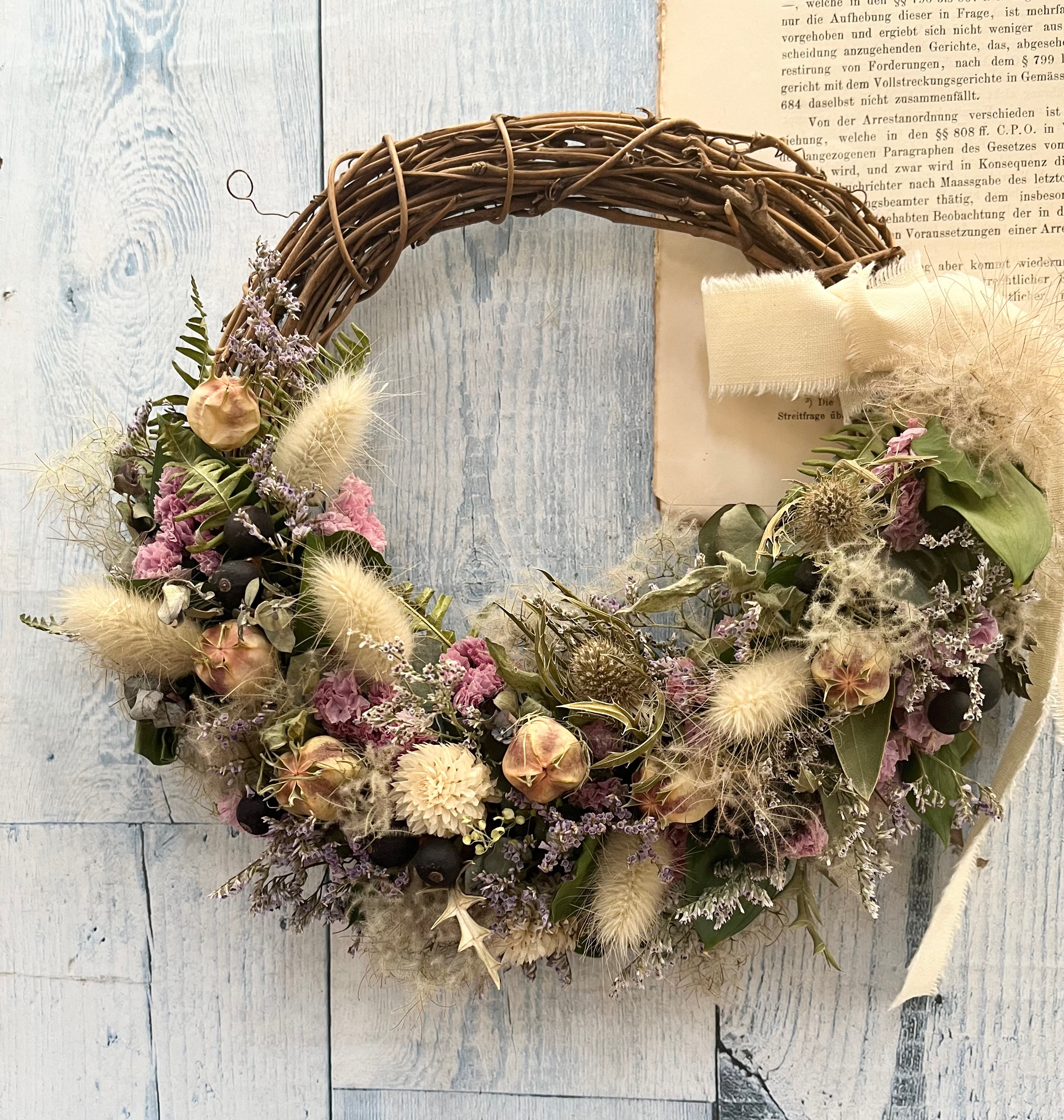 ◇ハーフリース◇スモークツリー◇ナチュラル スモークツリー*ドライフラワー*ハーフリース ドライフラワー ＊COCO