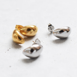 [Choose] 迷你 Beans 半圈耳環手術不鏽鋼耳環 第6張的照片