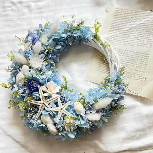 ☆ ACO☆深い森のclassicalなリース☆雑木林の三日月リース ☆ ACO☆雑木林の三日月リース 夏の森のスペシャル三日月リース