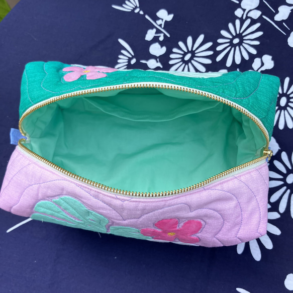 パンの木の大きめポーチ　受注製作 10枚目の画像