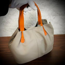 新商品 レディス  ３way バッグ スタイリッシュ 本革 シュリンクレザー バッグインバッグ付 グレー 5枚目の画像