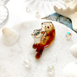 Sea otter brooch｜ラッコのブローチ〔動物シリーズ〕 5枚目の画像