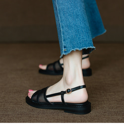 サンダル レディース シューズ 幅広 甲高 本革 牛革 ゆったり 歩きやすい 履きやすい 疲れない 滑りにくい 婦人靴 7枚目の画像