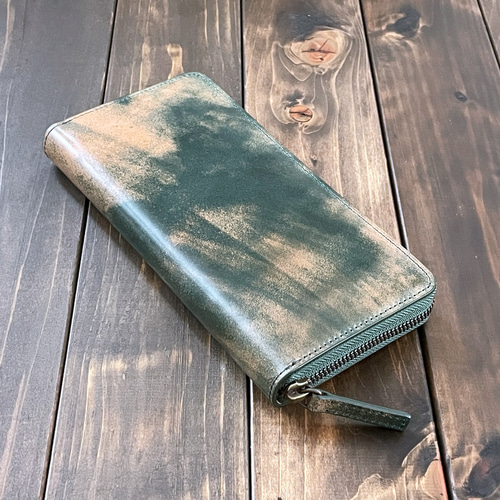 【新品】ロカド　シェルコードバン　二つ折り長財布　最高級 イタリア馬革　小銭入付 ROCADO ロカド シェルコードバン 長財布 ブルー | CUERO