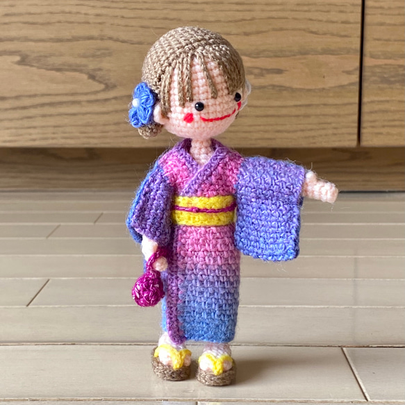 2回目！おたのしみドールが来たよの巻 | 1/6ドールとハンドメイドのはなしをしよう おたのしみドールきらちゃん 三つ編み きらちゃんと浴衣セットNo.182下駄付き