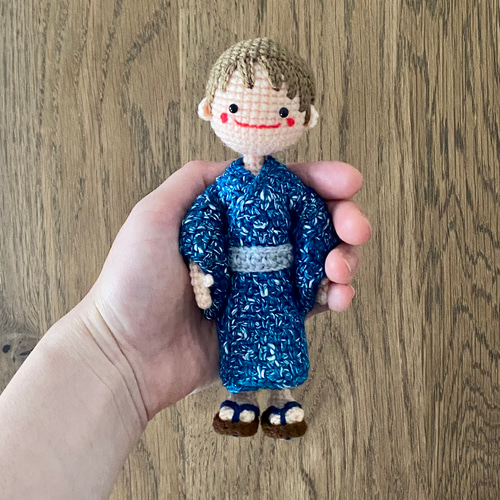 自立するあみぐるみ♪浴衣の男の子*だいちくん* あみぐるみ amidoki