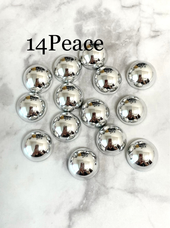 アクリルシルバーカボション14Peace 1枚目の画像