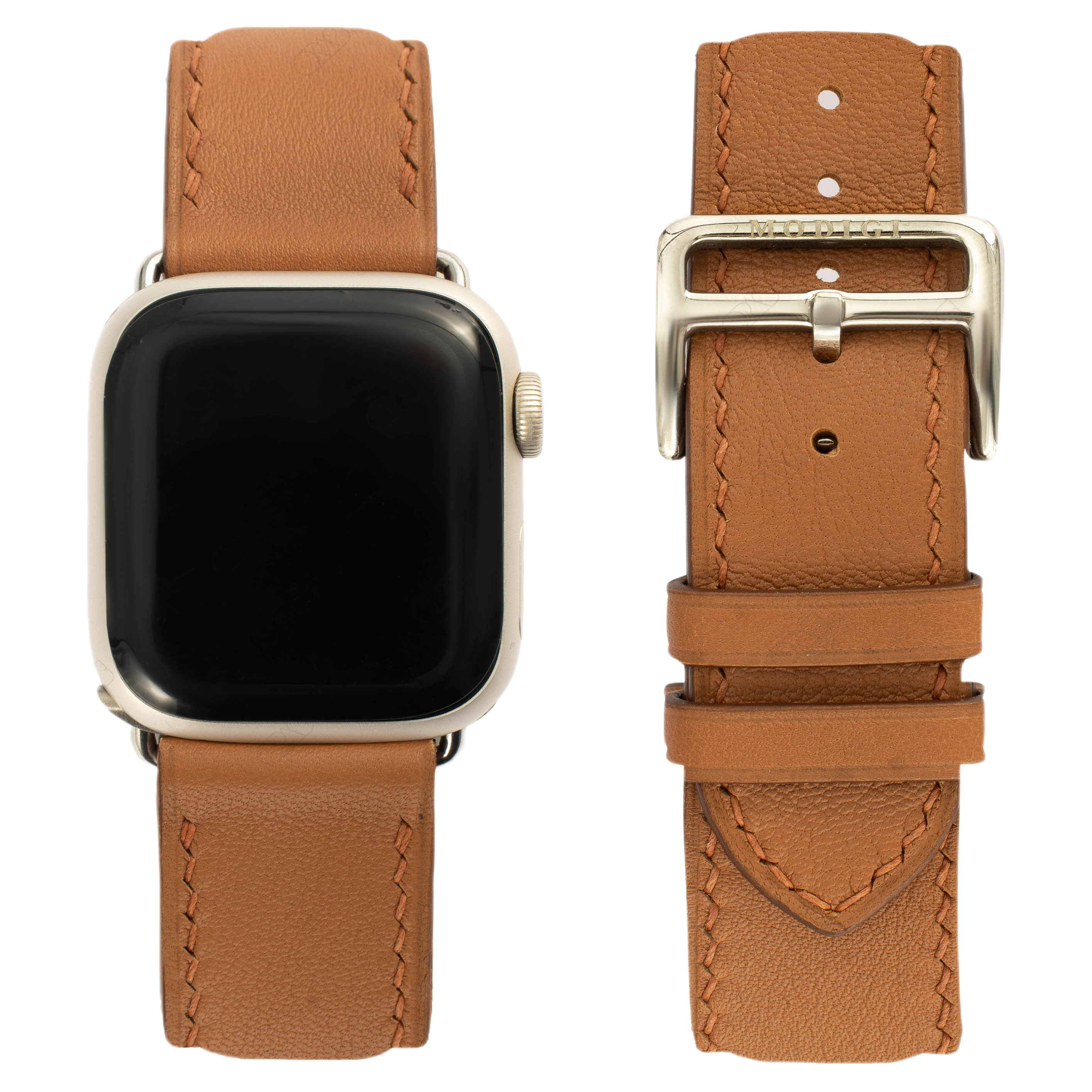 MODIGI アップルウォッチ レザーバンド 本革 ベルト Apple Watch 45mm 46mm 49mm 44