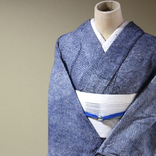 絞り 浴衣 反物 綿 ゆかた 総絞り リメイク （ゆりのはな 男物