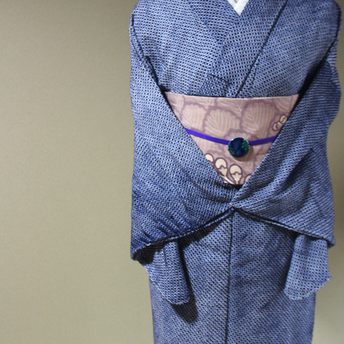 美品　高級浴衣　有松鳴海絞り　草花文　綿　鹿の子絞り　疋田絞り　有松絞り　紺紫白 有松 浴衣 絞り 女性和服・和装小物 | 通販・人気ランキング