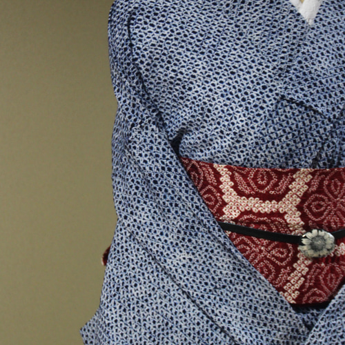 ◇有松鳴海絞 浴衣◇【疋田絞りⅢ濃紺】総絞りのメンズライクな