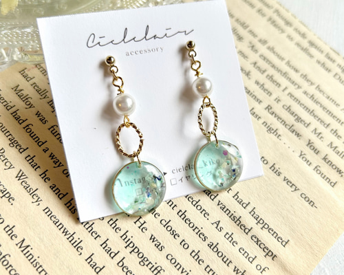 公式の店舗 Flower petal(華やかな海)イヤリング/ピアス イヤリング ピアス