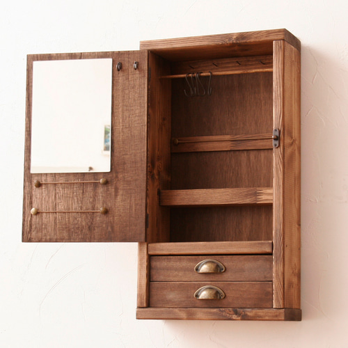 ハンドメイド ディスプレイ 鏡 棚 セット お店 アクセサリー棚