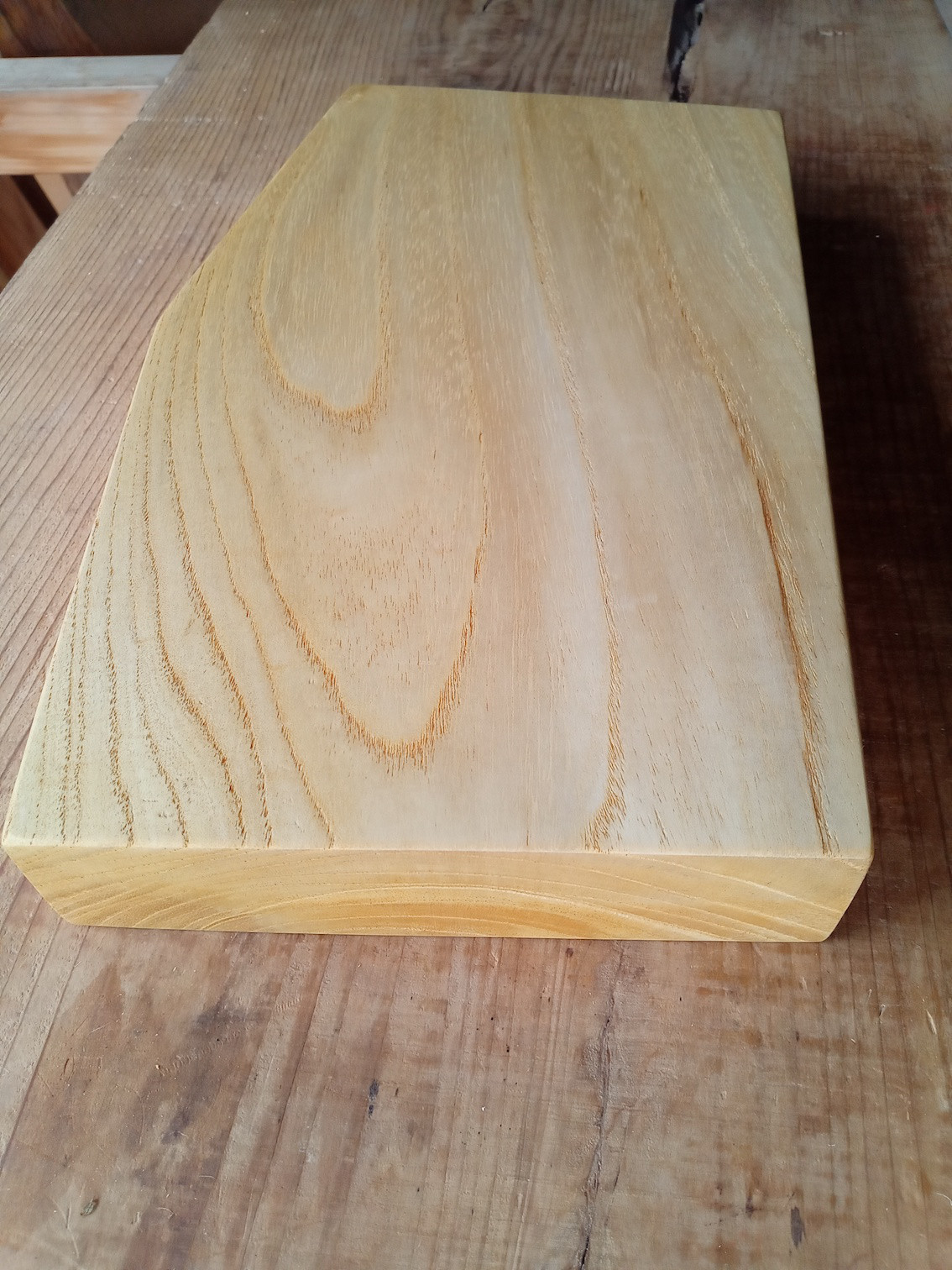 【木製看板製作】 一枚板 青桐 22.5cm×39cm / 無垢 ５角