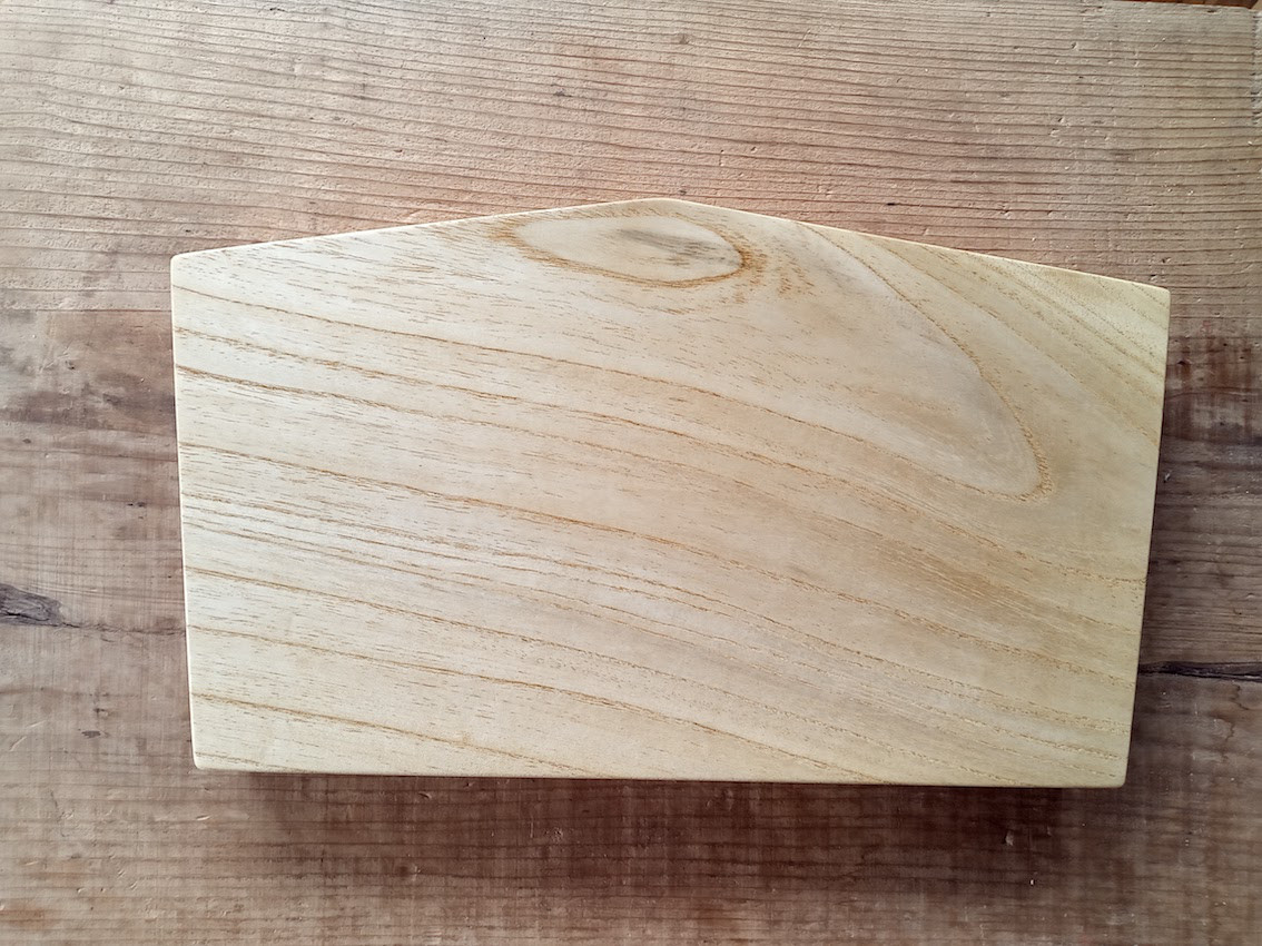 【木製看板製作】 一枚板 青桐 22.5cm×39cm / 無垢 ５角