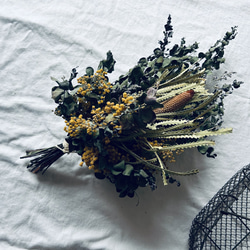 送料無料 深い森の針葉樹薫る落ち着いた雰囲気の蒼いクリスマスリース