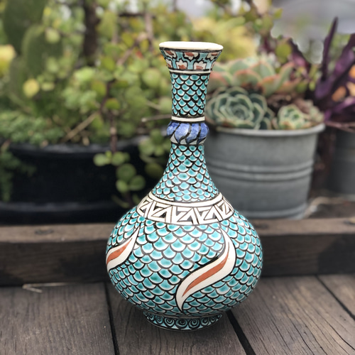 トルコ製セラミック・花瓶 一輪挿し・花瓶・花器 エーゲの恵み