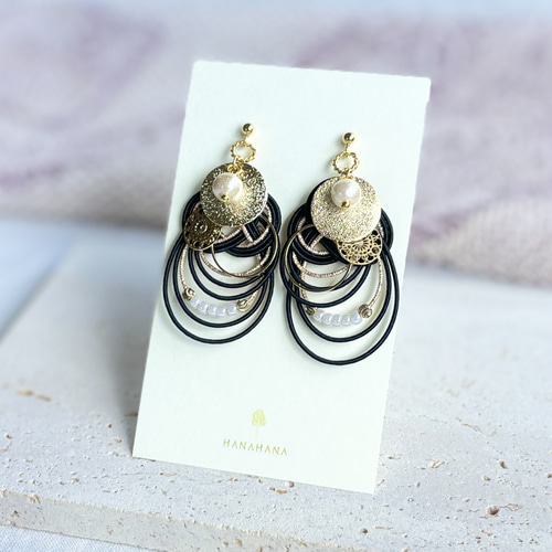 紡】水引のピアス／イヤリング ピアス（フック・チェーン
