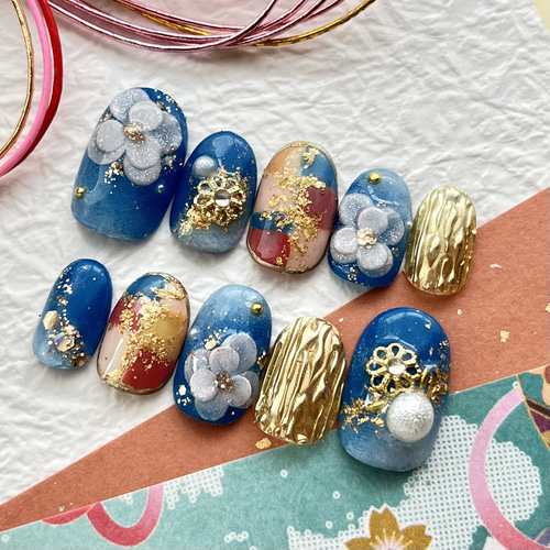 ネイルチップ 成人式 振袖 緑 フルオーダー オーダーネイル ニュアンス Amazon | 成人式 ネイルチップ 緑系 振袖 和風 グリーン パール