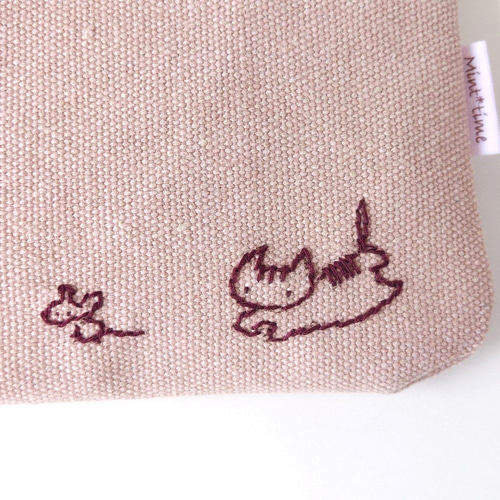 フラットポーチ♡ハンドメイド♡オーダーページ【にゃんこ12】 フラットポーチ♡ハンドメイド♡オーダーページ【にゃんこ12】