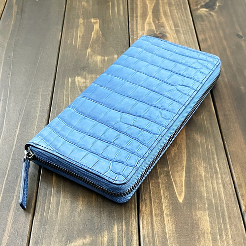 クロコダイル 長財布 青 BLUE 0262CR レディース/メンズ 新品 クロコダイル 長財布 青 BLUE 0262CR レディース/メンズ 新品