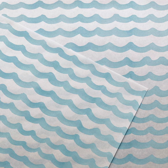 ラッピングペーパー〈nami〉277×400mm 5枚 4枚目の画像