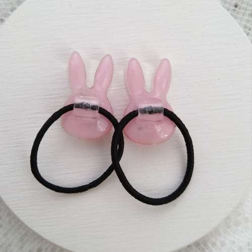 ヘアゴム キッズ ベビー うさぎ レジン ハンドメイド かすみそう ヘアゴム キッズ ベビー うさぎ レジン ハンドメイド かすみそう