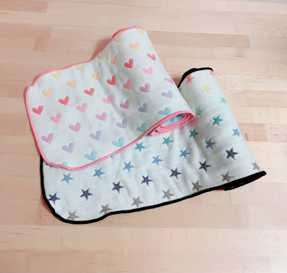 6重ガーゼ☆スポーツタオル・マフラータオル☆柄①☆名前刺繍出来ます 