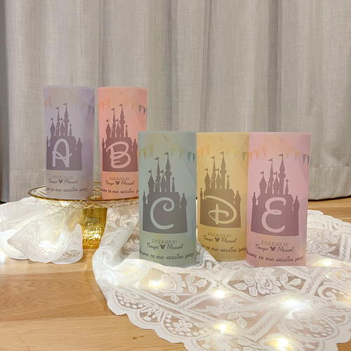 夢の国 40周年風 テーブルナンバー なないろ ランタン トレーシング