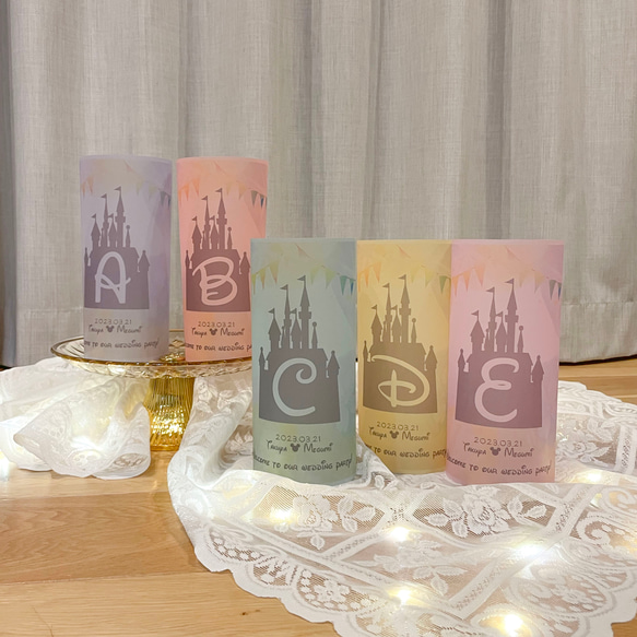 夢の国 40周年風 テーブルナンバー なないろ ランタン トレーシング