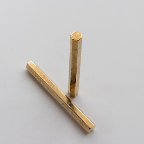 六角文鎮 真鍮無垢 金属製 ペーパーウェイト その他雑貨 yoki 通販